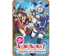 Muecddoa Affiche de film classique en métal Eiga Kono subarashii sekai ni shukufuku o! : Kurenai densetsu (2019) Décoration murale en étain - 20,3 x 30,5 cm