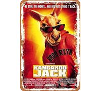 Muecddoa Affiche de film classique en métal Kangourou Jack (2003) Décoration murale en étain 20,3 x 30,5 cm