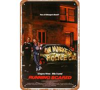 Muecddoa Affiche de film classique en métal « Running Scared » (1986) - Décoration murale - 20,3 x 30,5 cm