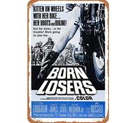 Muecddoa Affiche de film classique en métal The Born Losers (1967) - Décoration murale - 20,3 x 30,5 cm