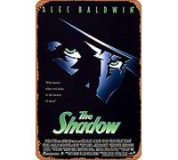Muecddoa Affiche de film classique en métal The Shadow (1994) Décoration murale en étain 20,3 x 30,5 cm