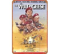 Muecddoa Affiche de film classique en métal The Wild Geese (1978) - Décoration murale - 20,3 x 30,5 cm
