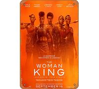 Muecddoa Affiche de film classique en métal The Woman King (2022) - Décoration murale - 20,3 x 30,5 cm