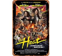 Muecddoa Affiche de film en métal classique The Heat (2013) Décoration murale en étain 20,3 x 30,5 cm