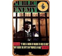 muecddoa Affiche en métal avec inscription « Public Enemy It Takes A Nation of Millions » (Enemy Public Enemy It Takes A Nation of Millions) - 20,3 x 30,5
