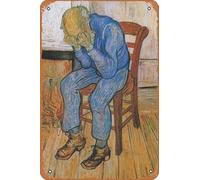 Muecddoa Affiche musicale rétro en étain avec inscription « VINCENT Van Gogh At Eternity's Gate » - Décoration murale - 20,3 x 30,5 cm - Plaque en métal vintage