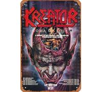Muecddoa Affiche musicale rétro en étain KREATOR Coma of Souls pour cinéma, maison, bar, pub, garage, décoration murale, cadeau, 20,3 x 30,5 cm, plaque en métal vintage