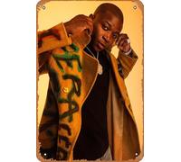 Muecddoa Affiche musicale rétro en étain OT GENASIS pour cinéma, maison, bar, pub, garage, décoration murale, cadeau, 20,3 x 30,5 cm, plaque en métal vintage
