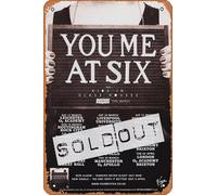 Muecddoa Affiche musicale rétro « You Me at Six Sinners Never Sleep 2012 » pour cinéma, maison, bar, pub, garage, décoration murale, cadeau, 20,3 x 30,5 cm, plaque en métal vintage.