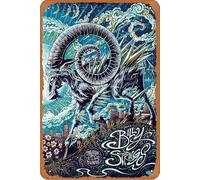 muecddoa Billy Strings - Affiche de concert de Philadelphie 2021 (1ère édition) - Décoration murale rétro en métal pour bars, restaurants, cafés, pubs - 30,5 x 20,3 cm