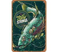 muecddoa Billy Strings - Affiche de concert vintage en métal pour bars, restaurants, cafés, pubs (Max Mahn) (1ère édition) - Décoration murale rétro pour bars, restaurants, cafés, pubs - 30,5 x 20,3