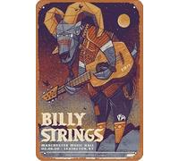 muecddoa Billy Strings Lexington 2020 (1ère édition) - Décoration murale vintage en métal pour bars, restaurants, cafés, pubs - 30,5 x 20,3 cm