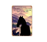 muecddoa Bojack Horseman It Gets Easier Every Day A Little Easier, affiche vintage en étain avec citations de Bojack, 20,3 x 30,5 cm, décoration murale rétro en métal pour maison, café, bureau, plaque