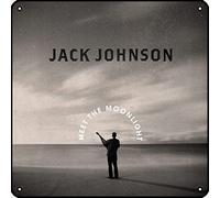 Muecddoa Plaque en métal musicale rétro | Jack Johnson (Meet The Moonlight) | Affiche vintage amusante en étain pour décoration murale de maison, bar, cuisine, pub, 30,5 x 30,5 cm.