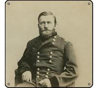 Muecddoa Plaque vintage en étain avec lieutenant General Ulysses S. Grant (1822-85) - 30,5 x 30,5 cm - Pour café, club, pub, homme, grotte, bar, café, garage, cuisine - Décoration murale rétro