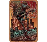 muecddoa Poster de concert Gary Clark Jr. Morrison 2019 (édition variante encre bleue) - Décoration murale vintage en métal pour bars, restaurants, cafés, pubs - 30,5 x 20,3 cm - Poster rétro