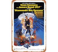 Muecddoa Poster musical rétro « Diamonds Are Forever » (James Bond) - Poster vintage classique des années 70 pour cinéma, maison, bar, pub, garage, décoration murale, cadeau, art, 20,3 x 30,5 cm
