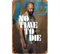 Muecddoa Poster musical rétro en étain avec inscription « James Bond » : No Time To Die Felix Leiter (Jeffrey Wright) - Décoration murale - 20,3 x 30,5 cm - Décoration murale - Art vintage - 20,3 x