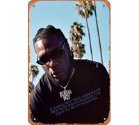 Muecddoa Poster musical rétro en étain Burna Boy - Affiche imprimée pour cinéma, maison, bar, pub, garage - Décoration murale - Cadeau artistique - 20,3 x 30,5 cm - Plaque en métal vintage