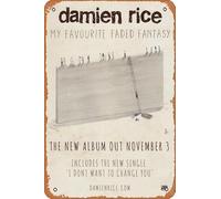 Muecddoa Poster musical rétro en étain « Damen Rice My Favourite Faded » - Affiche de cinéma, maison, bar, pub, garage, décoration murale, cadeau, 20,3 x 30,5 cm, plaque en métal vintage