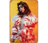 Muecddoa Poster musical rétro en étain Kali UCHIS - Affiche d'isolation pour cinéma, maison, bar, pub, garage, décoration murale, cadeau - 20,3 x 30,5 cm - Plaque en métal vintage