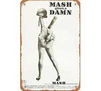 Muecddoa Poster musical rétro en étain M*A*S*H Mash - Affiche vintage classique des années 70 pour cinéma, maison, bar, pub, garage, décoration murale, cadeau, 20,3 x 30,5 cm, plaque en métal vintage