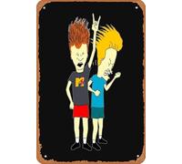 muecddoa Poster vintage Beavis et Butt-Head - 30,5 x 20,3 cm - En métal - Décoration d'intérieur - Garage Man Cave - Art mural