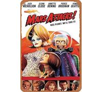 muecddoa Poster vintage Mars Attacks Movie (1996) en métal de style rétro - Plaque murale décorative en métal - 20,3 x 30,5 cm