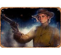 muecddoa Sadie Adler Red Dead Red Dead Plaque décorative rétro en métal 20,3 x 30,5 cm