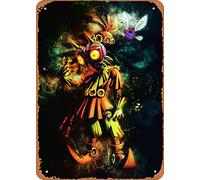 muecddoa The Classic Arcade Affiche de jeu vidéo en métal Plaque en métal Motif crâne Kid Majoras Mask The Legend Of Zelda Décoration murale 20,3 x 30,5 cm