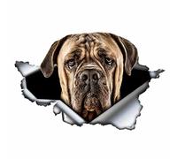 MUEdie Creative 3D Noir Cane Corso Autocollant De Voiture Décalque en Métal Déchiré Autocollants Réfléchissants Étanche Car Styling Pet Dog Stickers, 13cm * 7cm
