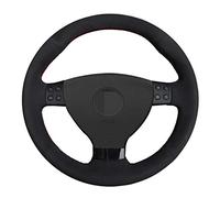 MUEdie pour Volkswagen EOS MK5 2005 2006 2008 Couverture de Volant de Voiture Cousue à la Main Noir en Cuir véritable Daim
