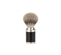 Mühle 091m96 Blaireau 0 Cm Pur Argenté (Silvertip Badger Monture Inox Brossé Et Inox Revêtement Dlc Noir.