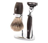 MÜHLE - 3-tlg. Rasierset Poils De Blaireau Fine / Mach3® - KOSMO Série - Griffe Chêne des marais