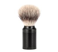 Mühle 31m96jet Blaireau 0 cm fibre synthétique argentée (silvertip fibre®) monture tout inox revêtement DLC noir.