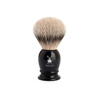 MÜHLE Blaireau à raser CLASSIC S, poils de blaireau à pointe argentée et manche en résine précieuse Noir