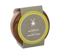 MÜHLE Kit de savon à raser - Bol en bois avec savon à raser - Aloe Vera pour peaux sensibles - Végétalien, doux et nourrissant - 65 g