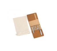 Mühle Mcs1 Trousse Manucure,1 Cpe-Ongle, 1 Paire Cx Ongle 1 Pce À Épiler 1 Lime À Ongle Inox 1 Étui Cuir De Vachette Camel