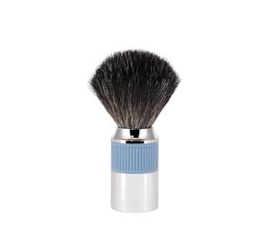 MÜHLE NEO Blaireau de rasage | Blaireau de rasage végétalien pour savons et crèmes à raser | Durable, respectueux de l'environnement et réutilisable | Brosse de rasage exfoliante | Chrome avec poignée