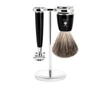Mühle RYTMO -reines Poils de blaireau,3 pièces, Rasoir de Sécurité, S noir 81 m 226 SR