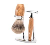 Mühle s31h870sr Set de rasage MUHLE KOSMO, 3 pièces, manche du rasoir et monture du blaireau olivier