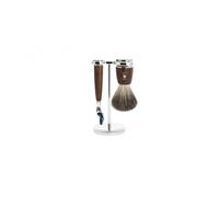 Mühle S81h220f Set De Rasage Muhle « Rytmo », 3 Pièces, Manche Du Rasoir Et Monture Du Blaireau Frêne