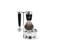 Mühle S81m226ssr Set 4 Pièces « Rytmo » Manche Du Rasoir Et Monture Du Blaireau Résine Noir