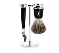 MÜHLE Set de rasage Blaireau pour rasoir, maquinilla Gillette Fusion & Support Rytmo