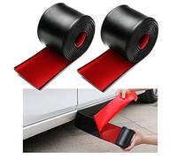muekzru Lot de 2 Jupes latérales universelles de 2,5 x 8 cm pour Voitures, Jupes latérales universelles en Caoutchouc Anti-Rayures pour berlines, camions, SUV Avant et après Pare-Chocs (Noir)