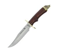 MUELA lame de 160 mm, pakkawood en bois de rose, garde en laiton et pommeau tête de sanglier WILD BO