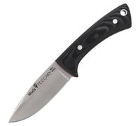 MUELA lame de 71 mm, couteau de cou, micarta en toile noire, étui KYDEX, paracorde PECCARY-8M