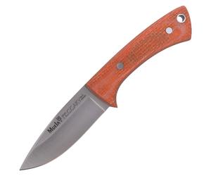 MUELA lame de 71 mm, couteau de cou, micarta en toile orange, étui KYDEX, paracorde PECCARY-8.O