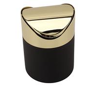 Mülleimer, Edelstahl Mini Mülleimer mit Deckel für Schreibtisch, platzsparender Abfalleimer mit Klappdeckel, stilvoller Kosmetikeimer für Büro Oder Schlafzimmer