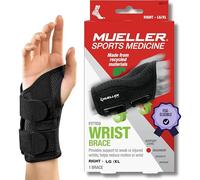 Mueller Greenline Fitted Wrist Brace, bandage pour poignet, noir, taille L/XL droite